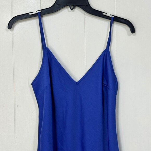 A New Day Women's XS Slip Dress Cobalt‎ Blue V Neck Sleeveless Mini Lightweight - Picture 2 of 11